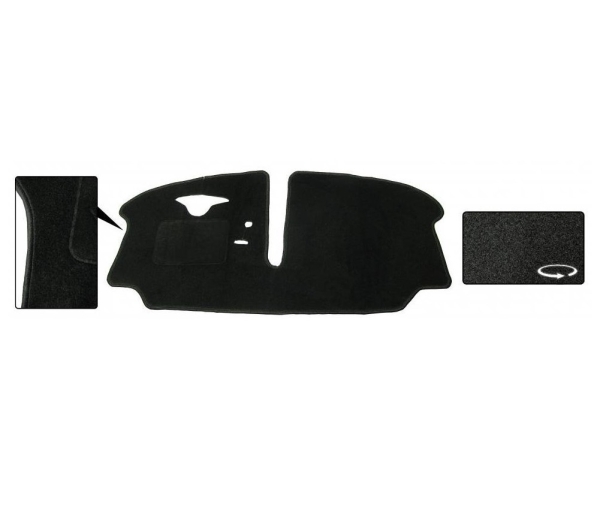 Carpet floor mat black Bus 8.1972 until 7.1979 (LHD)